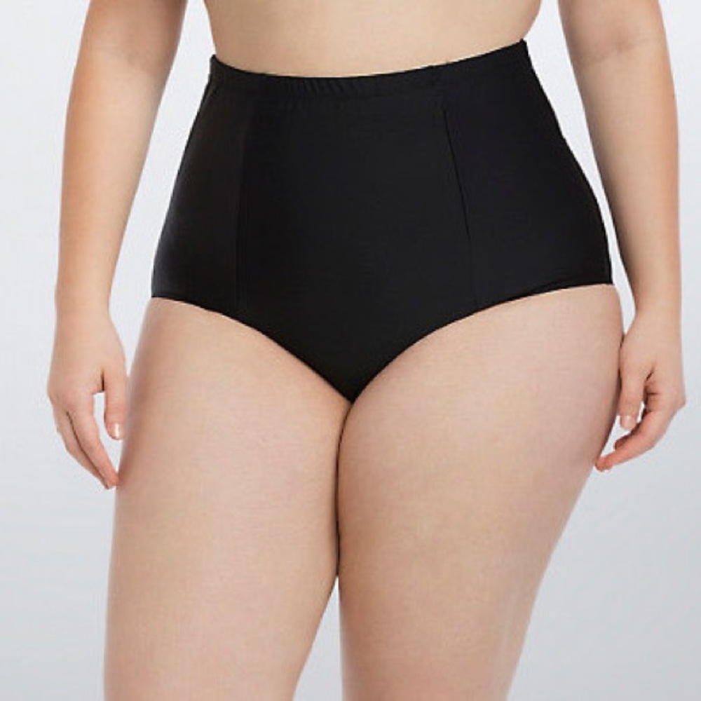 TORRID black high waisted bikini bottoms, 3X.